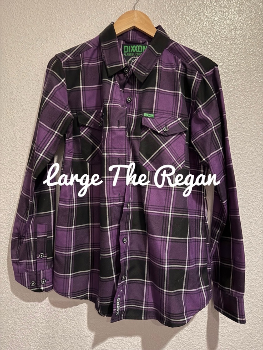DIXXON Purple and Black Plaid Button-Up Flannel